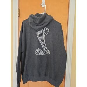 Ford Shelby Mustang Full Zip Hoodie Sweatshirt Men's XL Grey